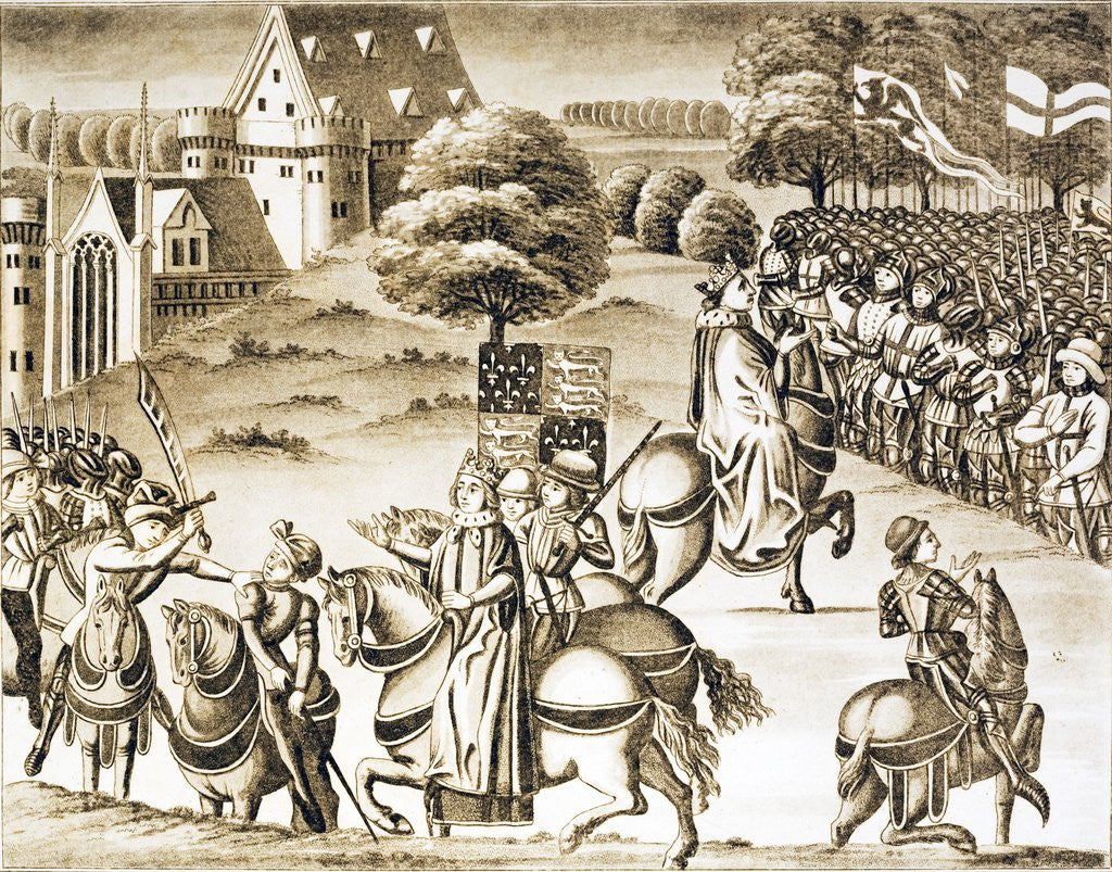 Detail of Watt Tyler is killed at Walworth by Anonymous
