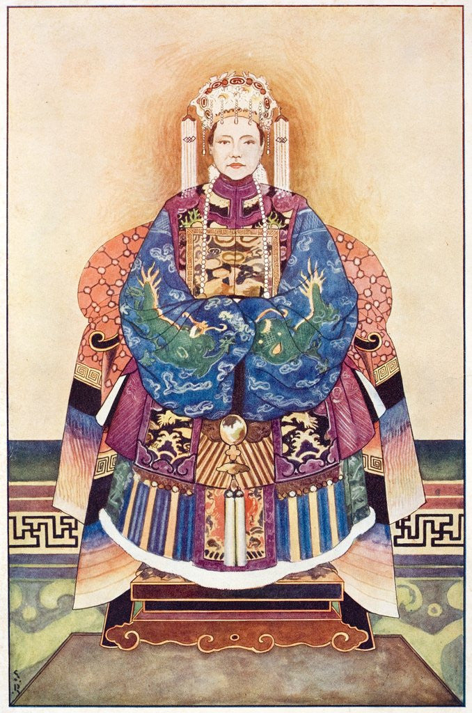Detail of Empress Dowager Cixi of China (1835 â€“ 1908) by Anonymous