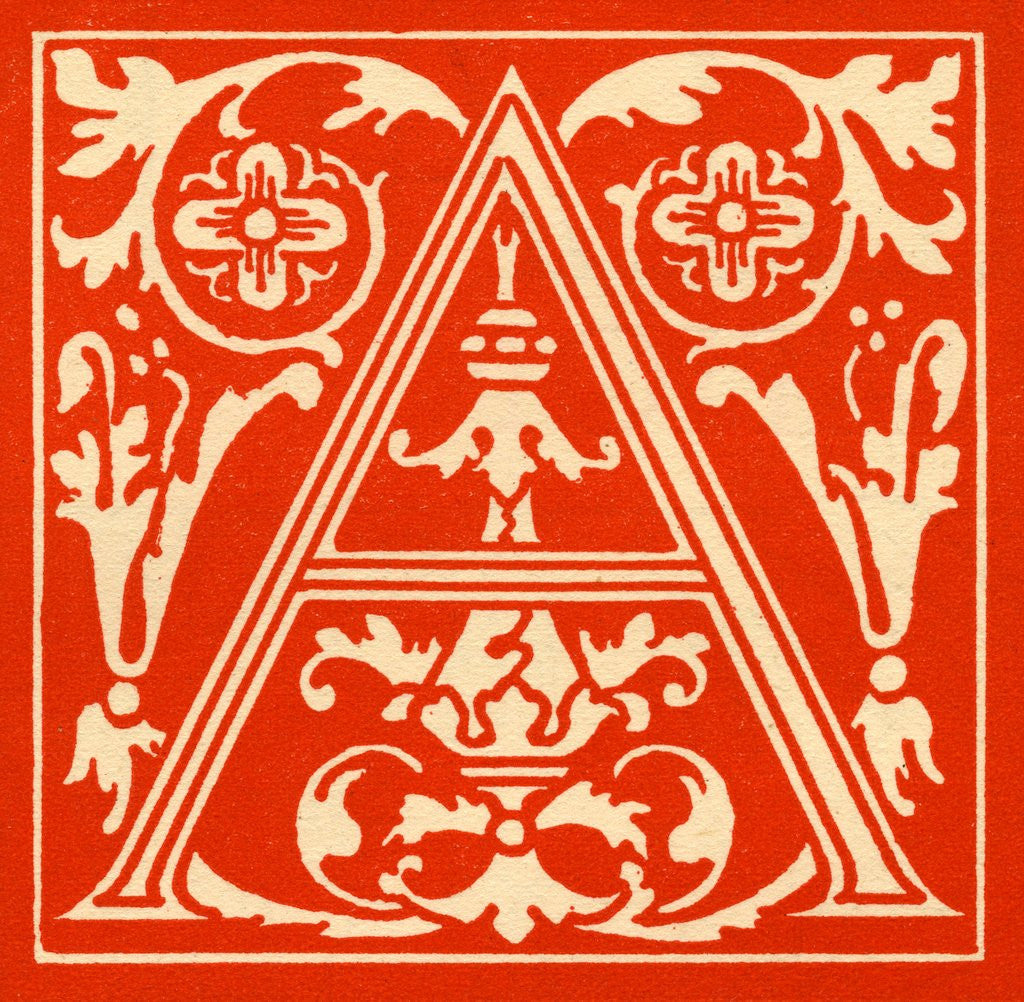 Detail of The letter A by Anonymous