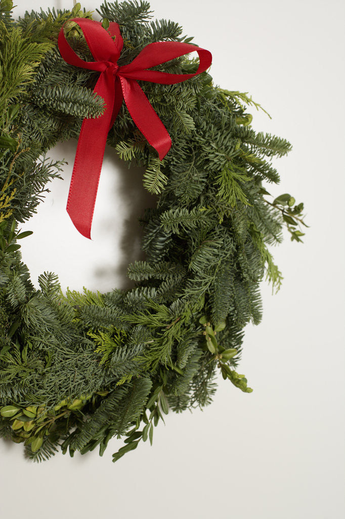 Detail of Green door wreath by Anonymous