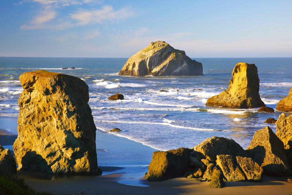 Detail of rock formations at low tide, Bandon Beach, Oregon Coast, Pacific Northwest. Pacific Ocean by Anonymous