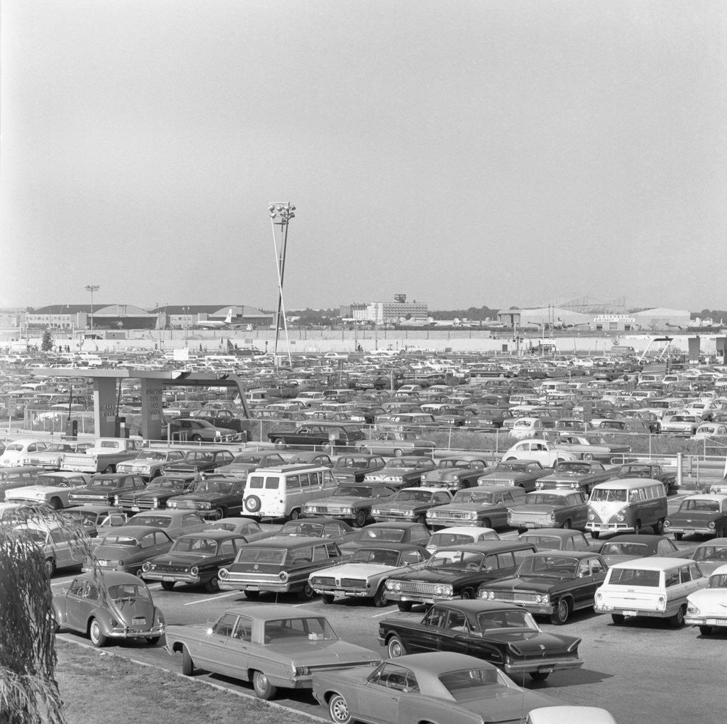 Detail of Crowded Parking Lots at JFK Airport by Anonymous