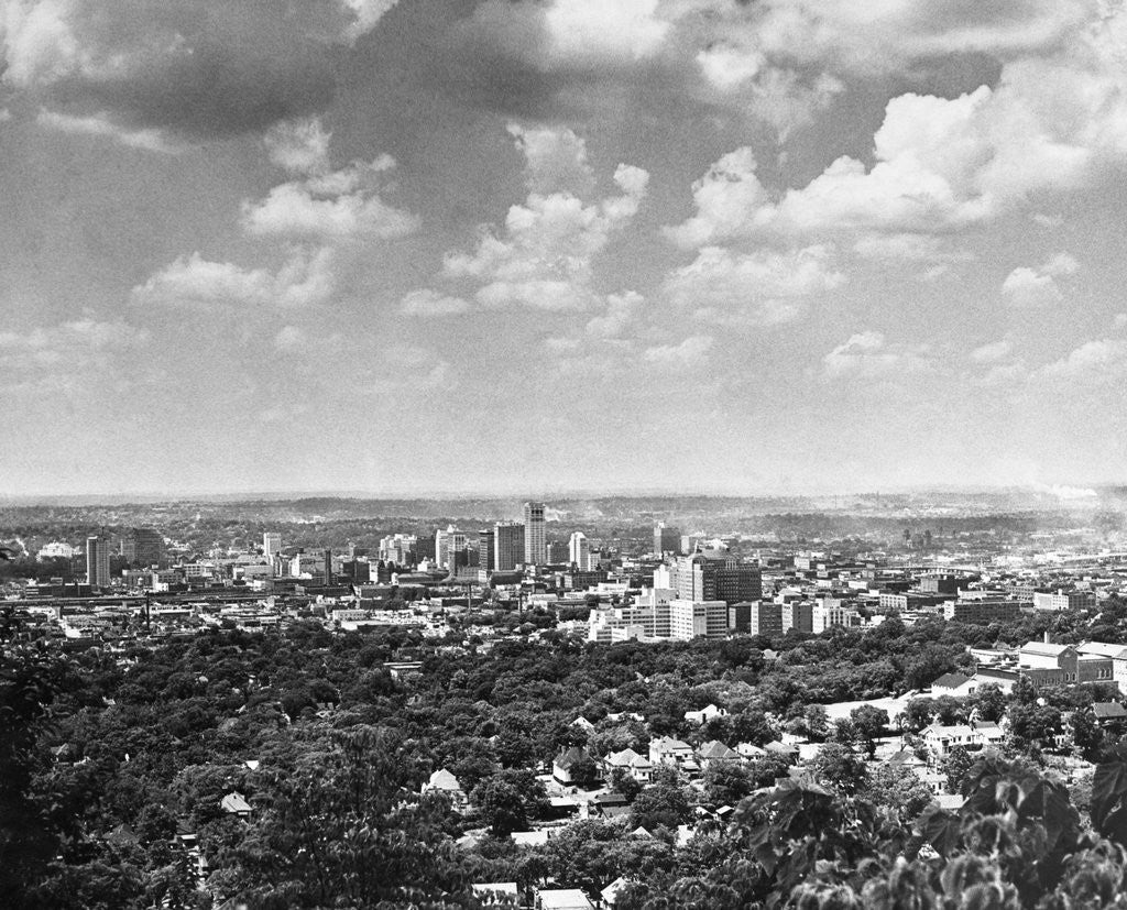 Detail of Skyline of Birmingham, Alabama from Red Mountain by Anonymous