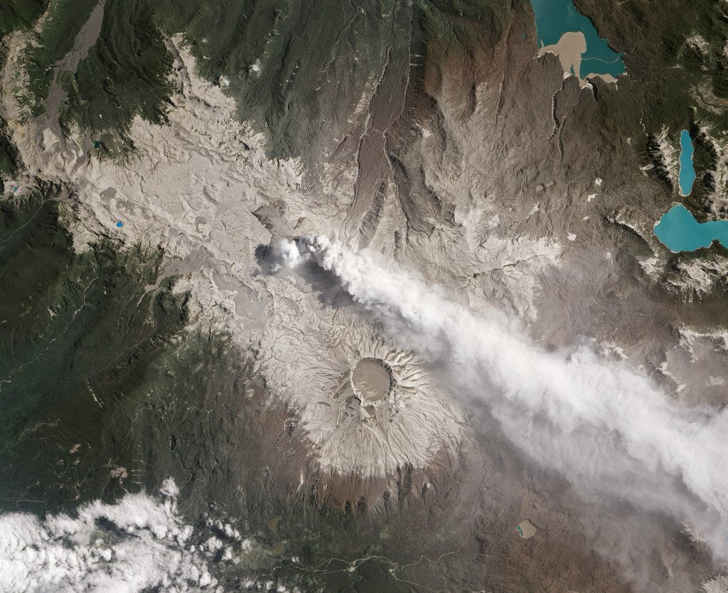 Detail of Satellite view of Chile's Puyehue CordÃ³n Caulle Volcano by Anonymous