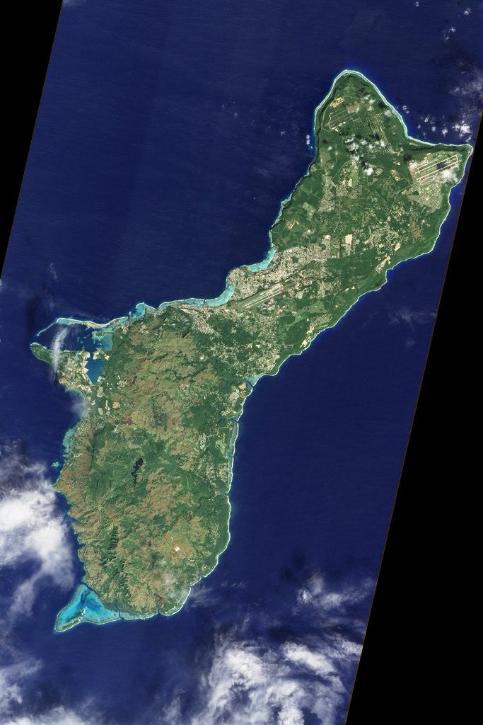 Detail of Satellite view of Guam by Corbis