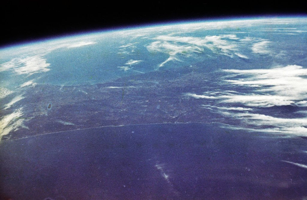Detail of Florida seen from space by John Glenn on the first US orbital space flight by Anonymous