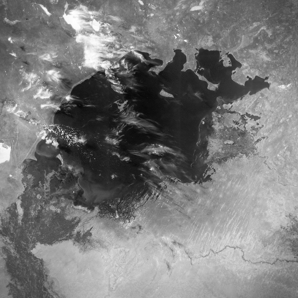 Detail of Satellite view of the Aral Sea in 1964 by Anonymous