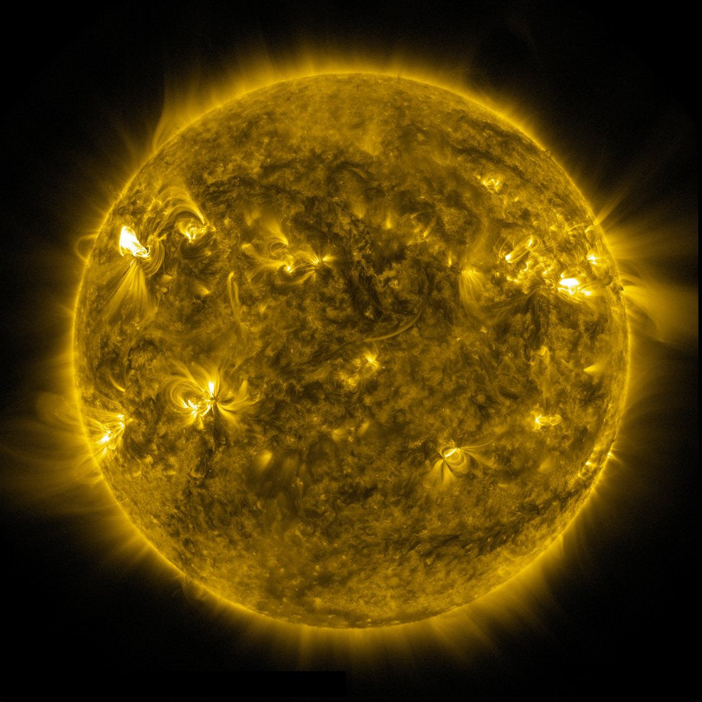 Detail of Sunspot and Solar Flare, March 2012 by Corbis