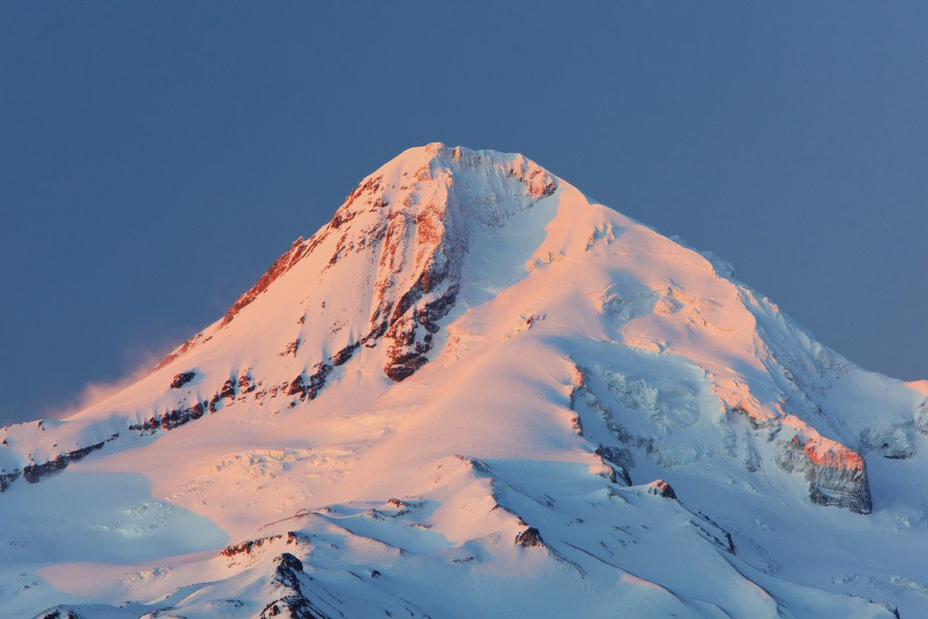 Detail of winter sunrise adds beuty to Mt. Hood, Hood River Valley, Oregon, Pacific Northwest. by Anonymous