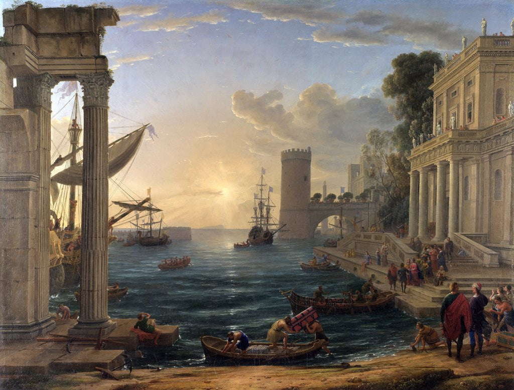 Detail of Seaport with the Embarkation of the Queen of Sheba by Claude Lorrain