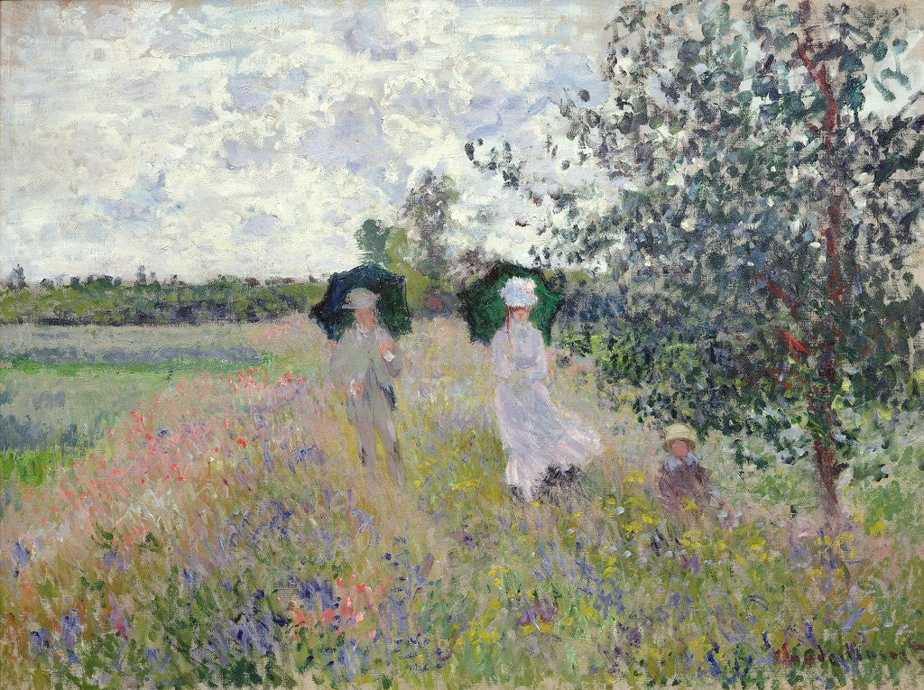 Detail of Promenade près d'Argenteuil by Claude Monet