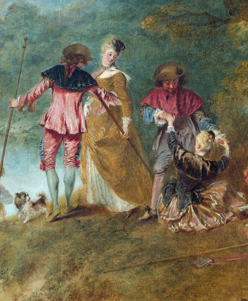 Detail of Detail of Pilgrimage on the Isle of Cythera by Antoine Watteau