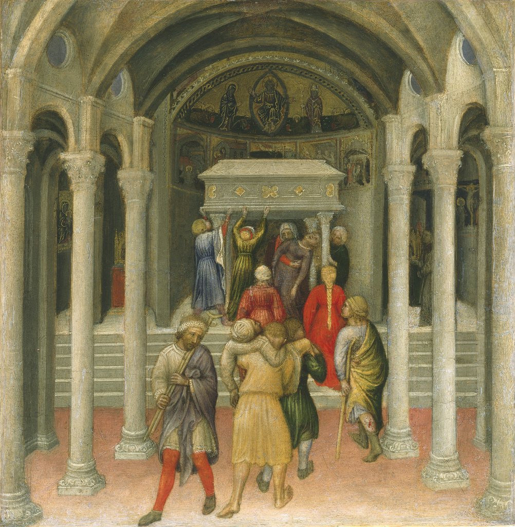 Detail of The Crippled and Sick Cured at the Tomb of Saint Nicholas by Gentile da Fabriano