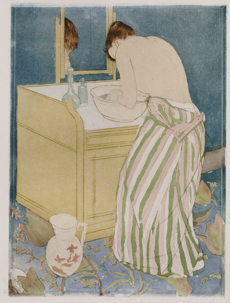 Detail of Woman Bathing by Mary Cassatt