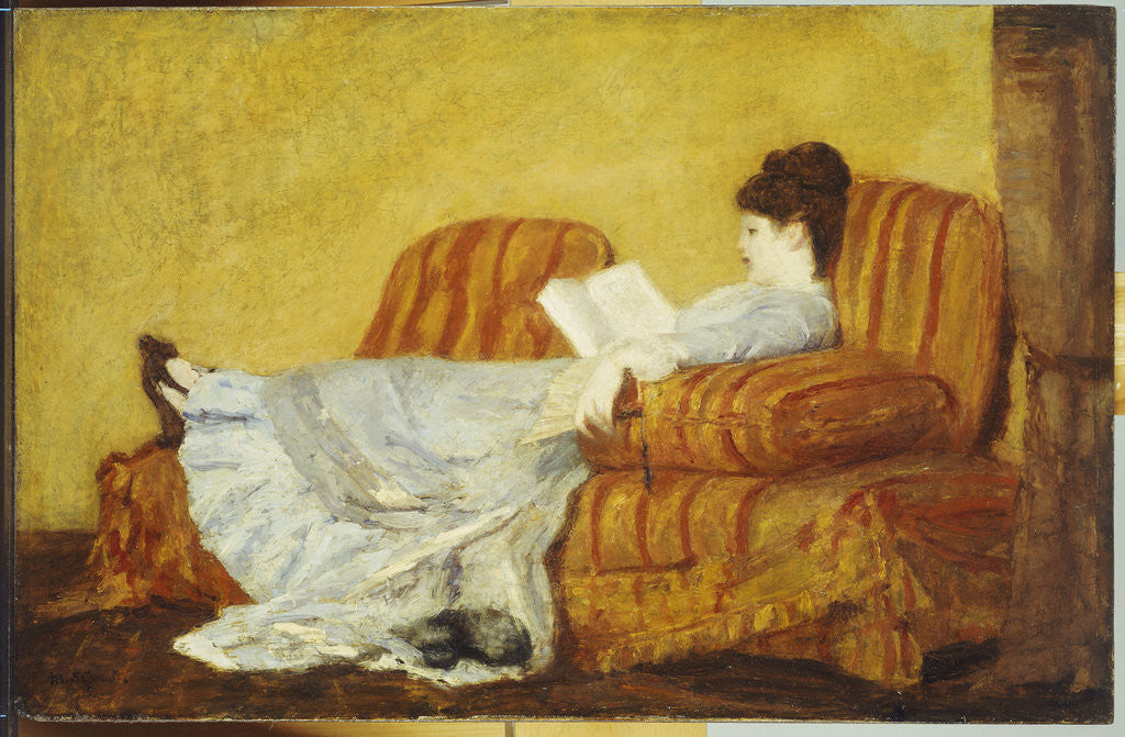Detail of Young Lady Reading by Mary Cassatt