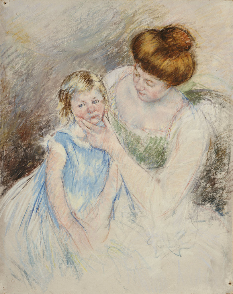 Detail of Mother with Left Hand Holding Sara's Chin by Mary Cassatt