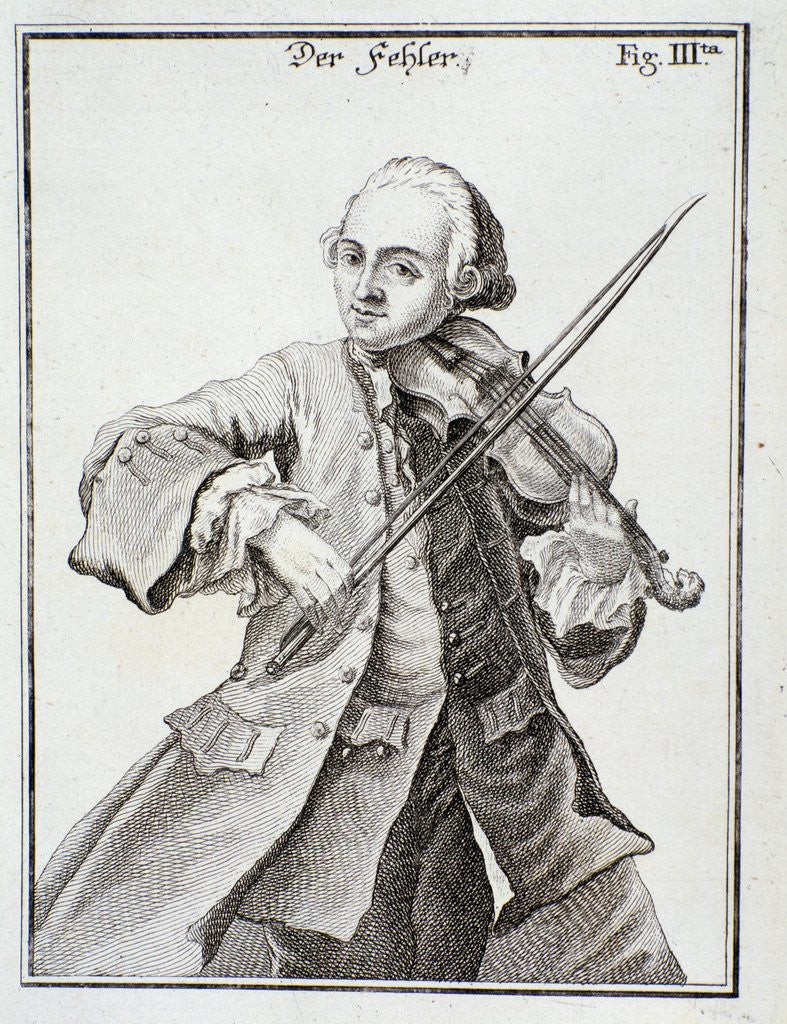 Detail of Portrait of Leopold Mozart by Anonymous