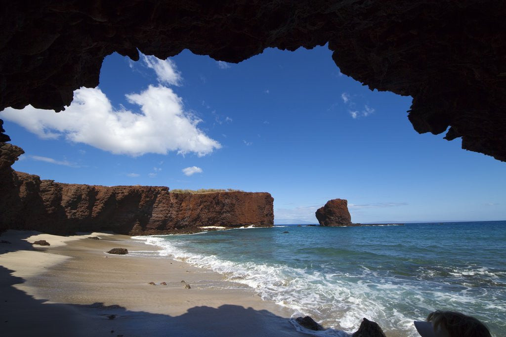 Detail of Pu'u Pehe rock viewed from Shark's Cove, Lanai, Hawaii by Anonymous
