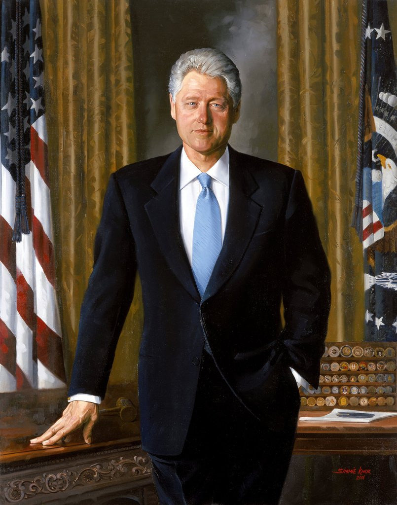 Detail of Portrait of President Bill Clinton by Corbis