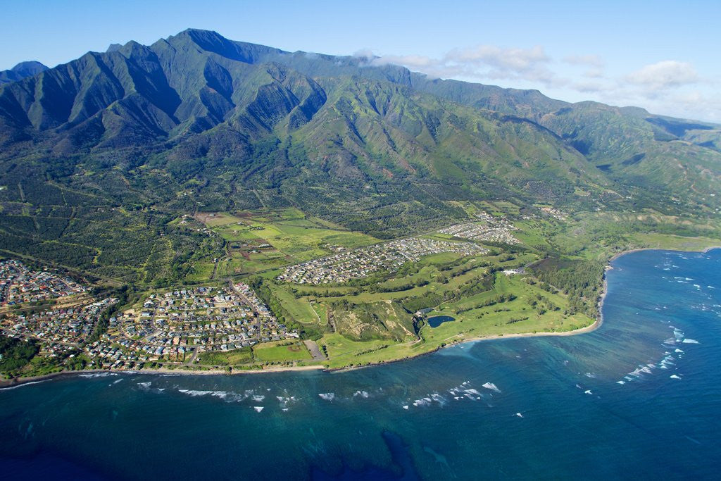 Detail of Aerial of West Maui Mountains and Waihee Golf course, Maui, Hawaii by Anonymous