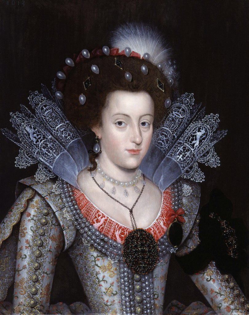 Detail of Portrait of Elizabeth Stuart, Queen of Bohemia by Anonymous