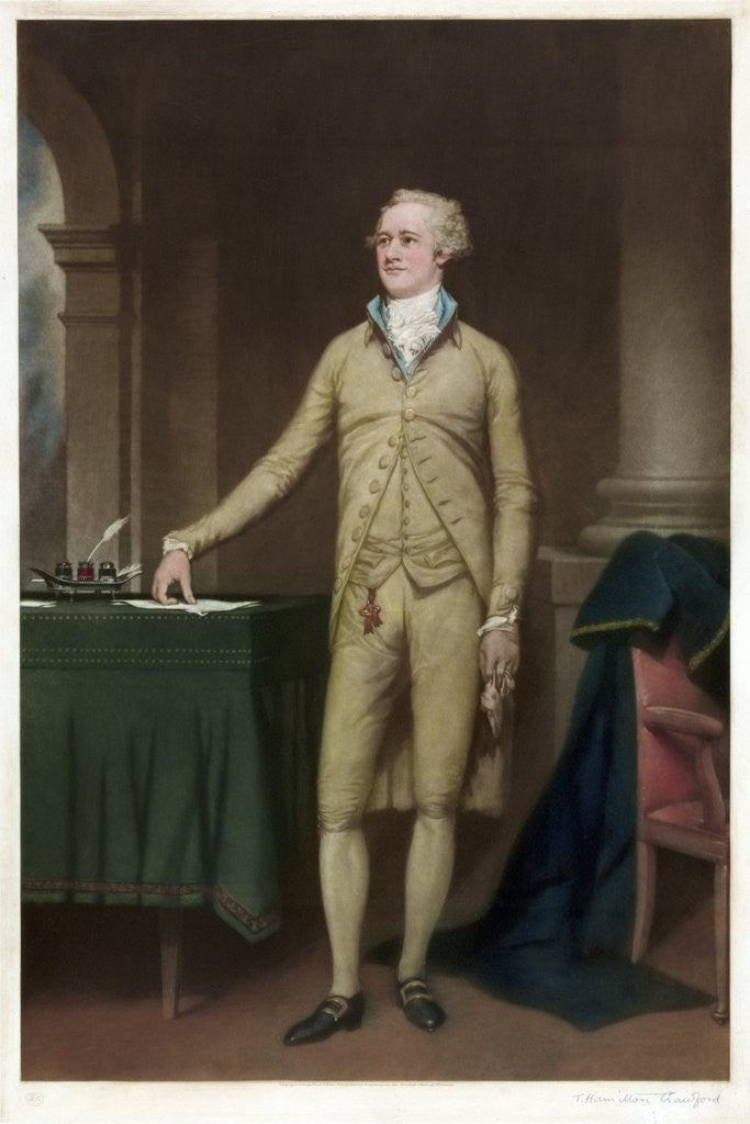 Detail of Portrait of Alexander Hamilton by Anonymous