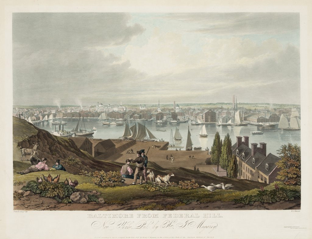 Detail of Baltimore from Federal Hill by Anonymous