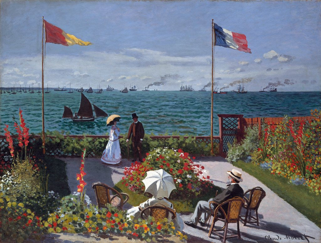 Detail of Terrasse Ã  Sainte-Adresse (Terrace at Sainte-Adresse) by Claude Monet