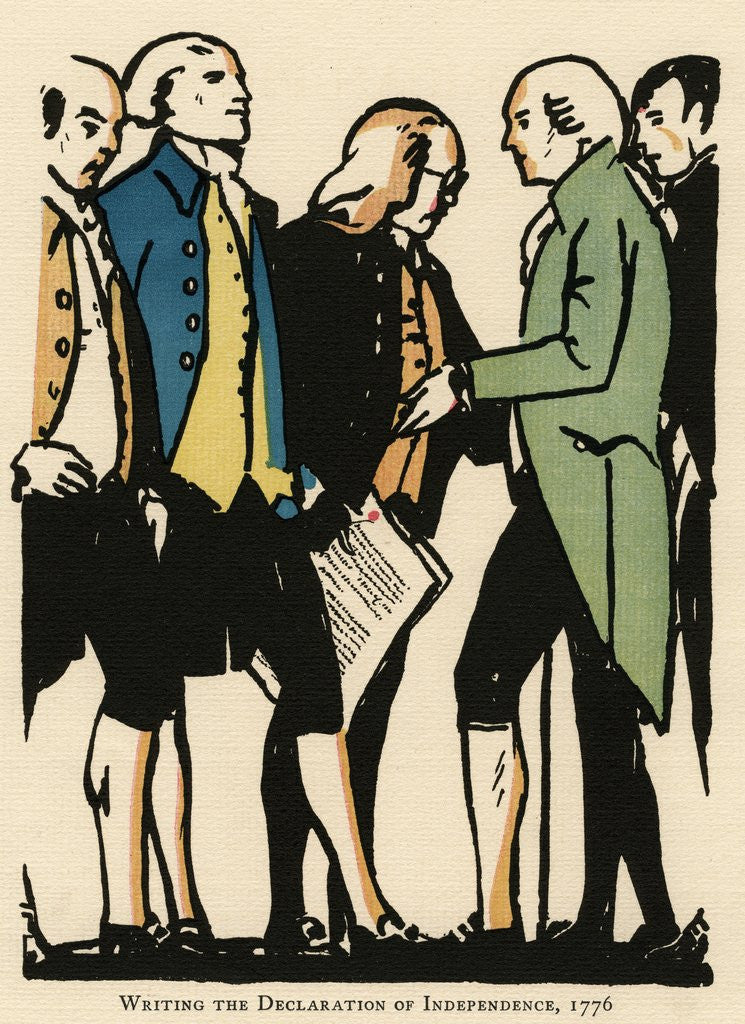 Detail of Authors of the Declaration of Independence in 1776 by Anonymous