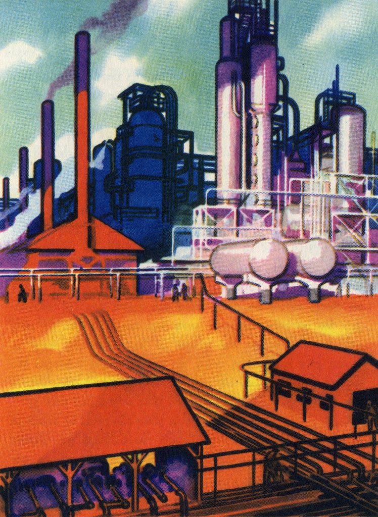 Detail of Oil Series: Oil Refinery by Anonymous