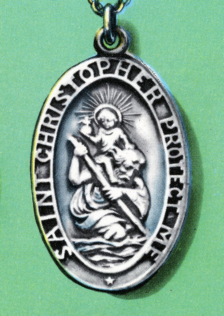 Detail of St. Christopher Medal by Corbis