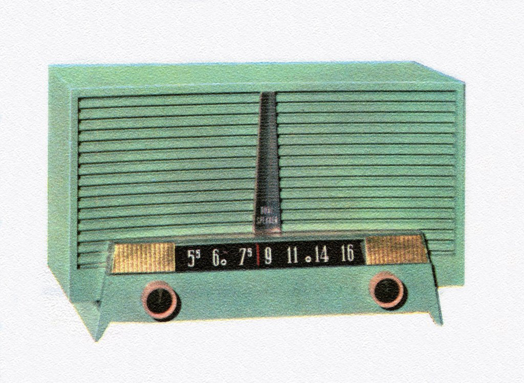 Detail of 1960s portable radio by Anonymous