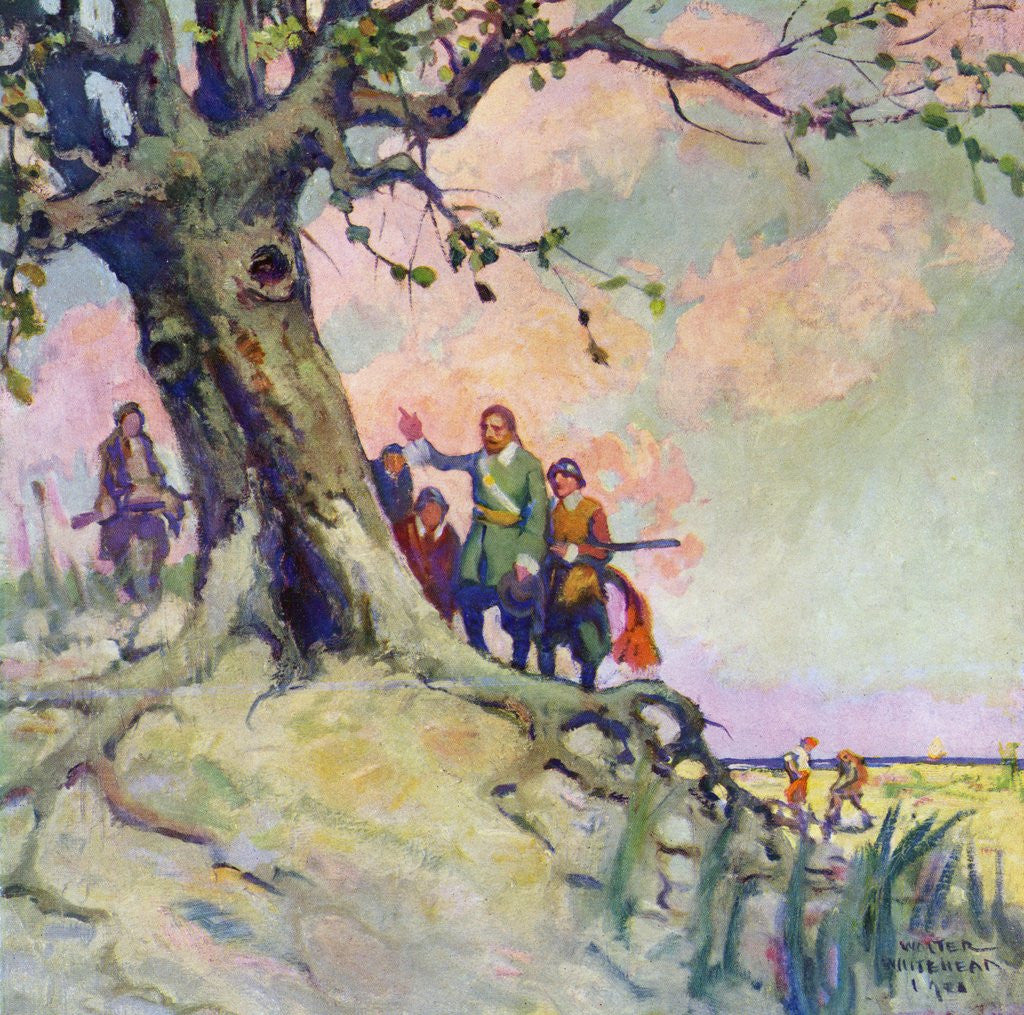 Detail of Captain White searches for the lost colony of Virginia by Anonymous