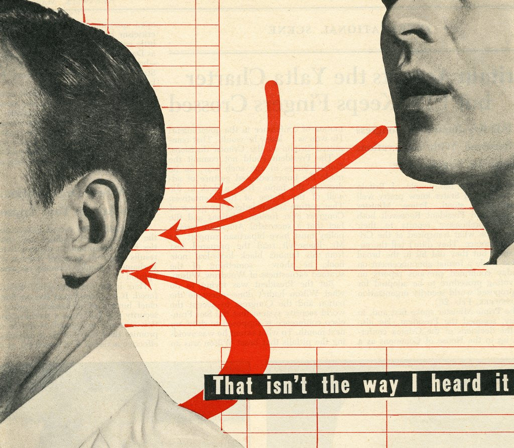 Detail of That isn't the way I heard it by Anonymous