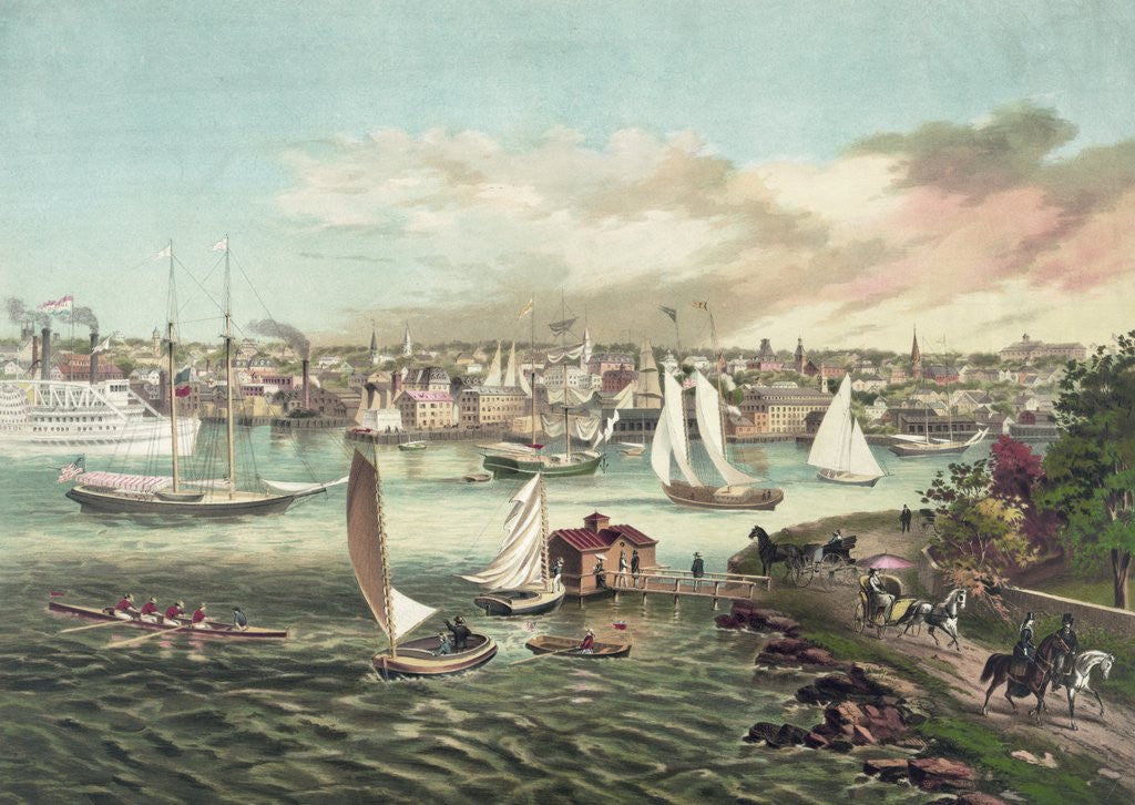 Detail of Newport Beach, Rhode Island by Anonymous