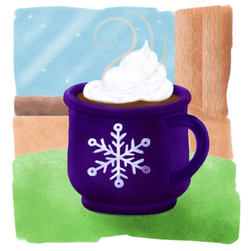 Detail of A delicious cup of hot cocoa complete with whip cream by Anonymous