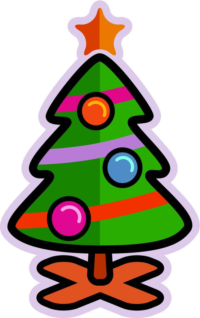 Detail of Illustration of a christmas tree with a star on top by Anonymous