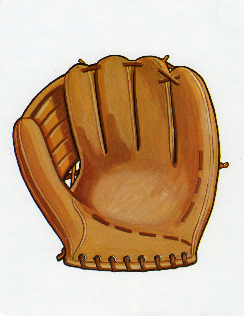 Detail of 1960s Illustration of a Baseball Glove. by Anonymous