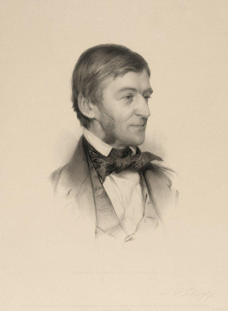 Detail of Portrait of Ralph Waldo Emerson by Anonymous