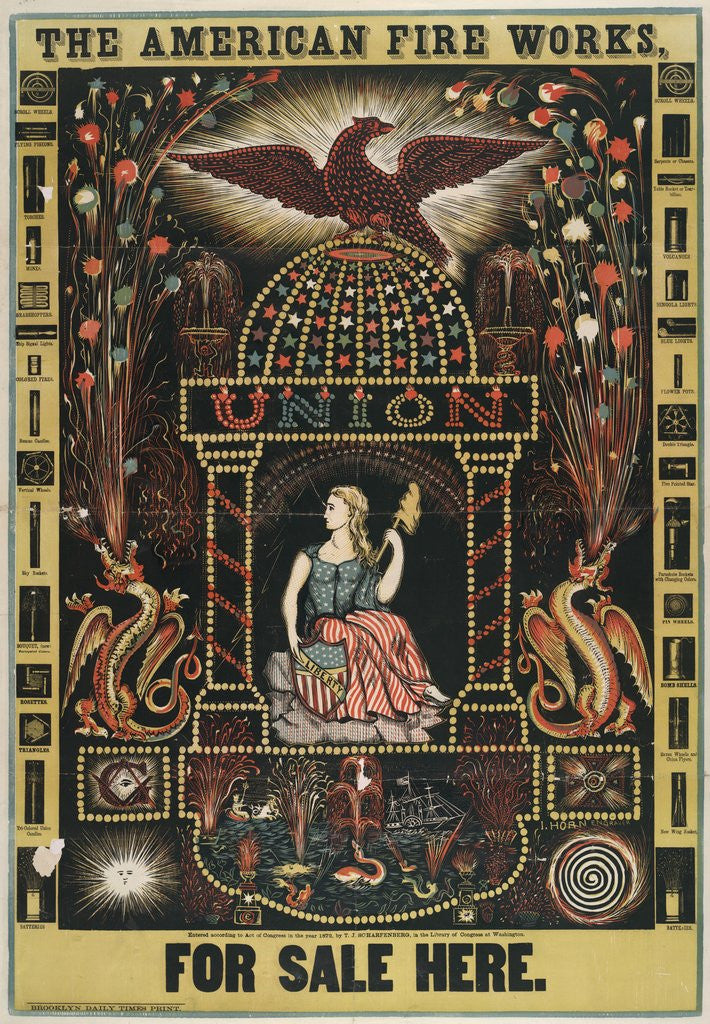Detail of American Fire Works advertisement by Anonymous