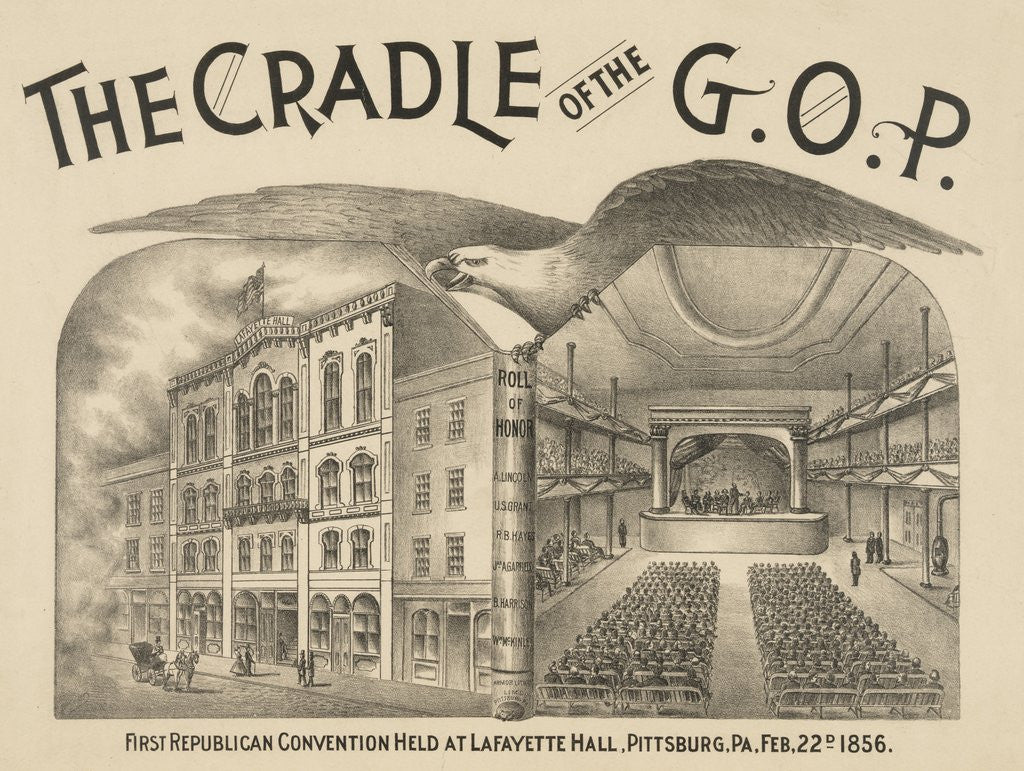 Detail of The Cradle of the G.O.P. â€“ The First Republican Convention by Anonymous