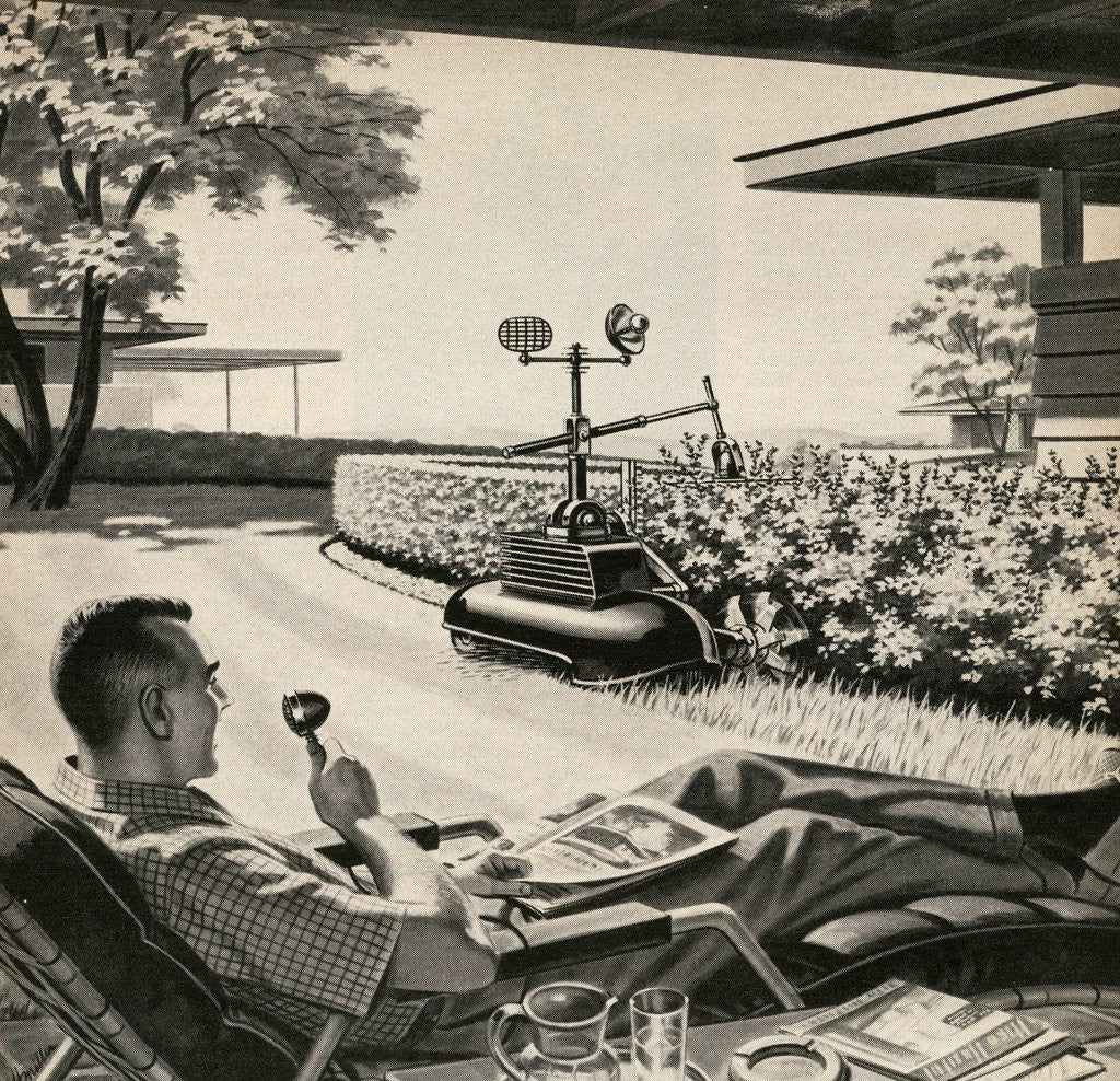 Detail of Remote-Controlled â€˜Gardener' Robot Taking Commands. by Anonymous