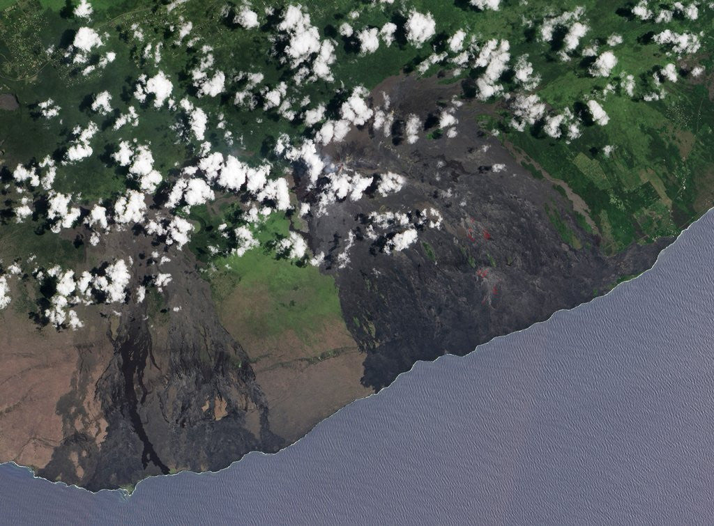 Detail of Lava Flows on the Kilauea's Pali by Anonymous