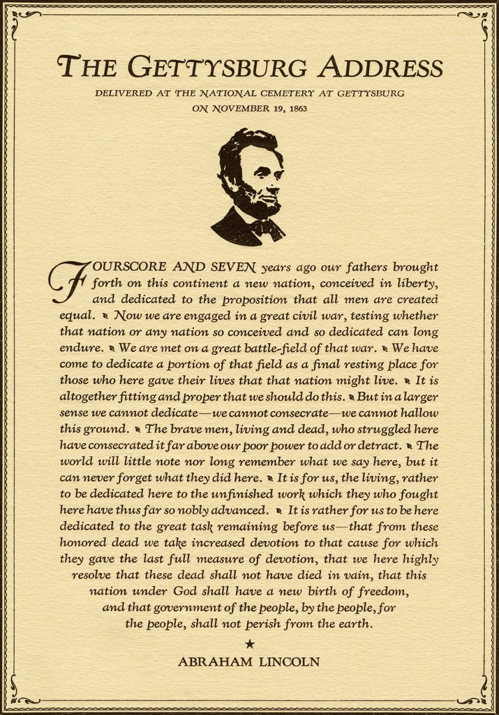 Detail of Lincoln's Gettysburg Address. by Anonymous
