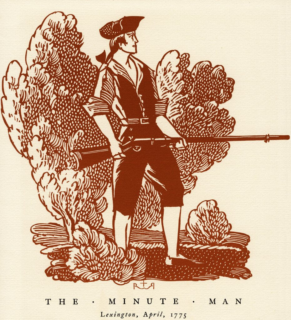 Detail of Revolutionary War Minuteman from 1775. by Anonymous