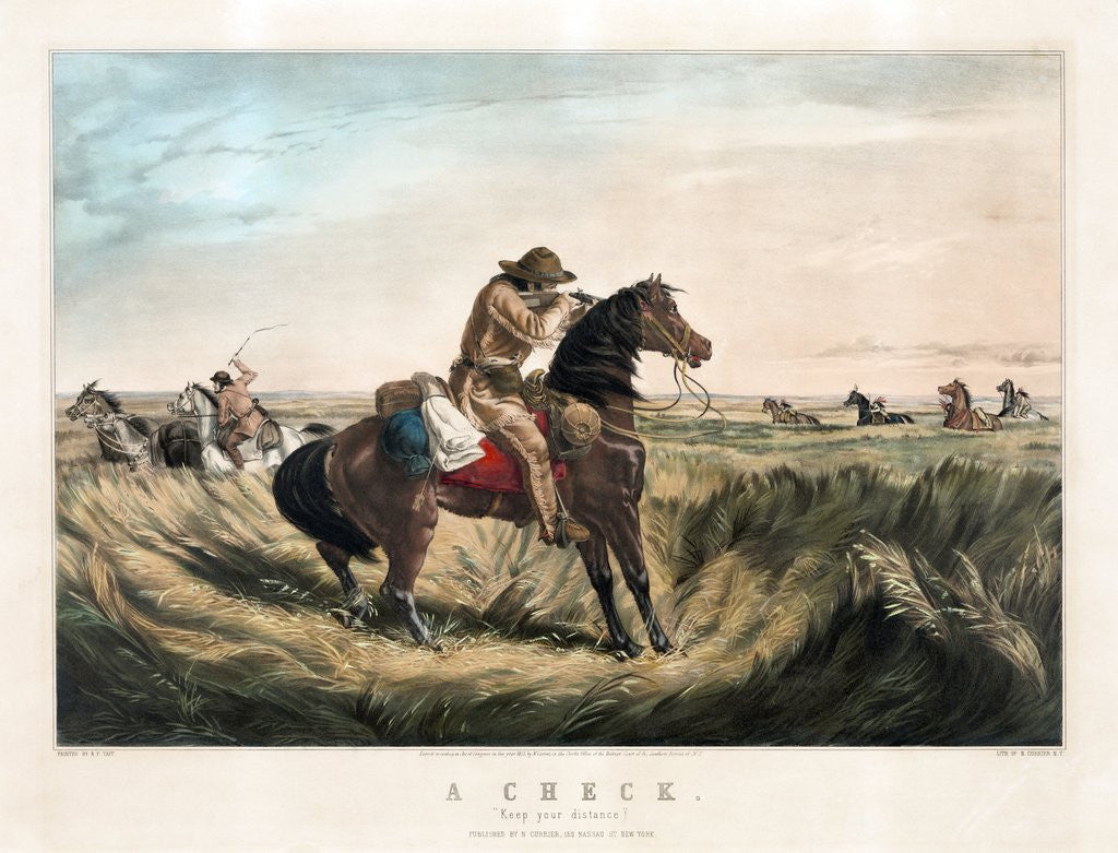 Detail of A Check - Keep Your Distance by Currier & Ives