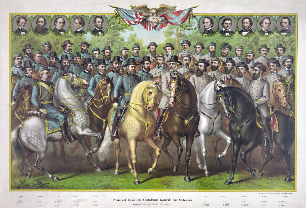 Detail of Union and Confederate Generals and Statesmen of the Civil War by Anonymous