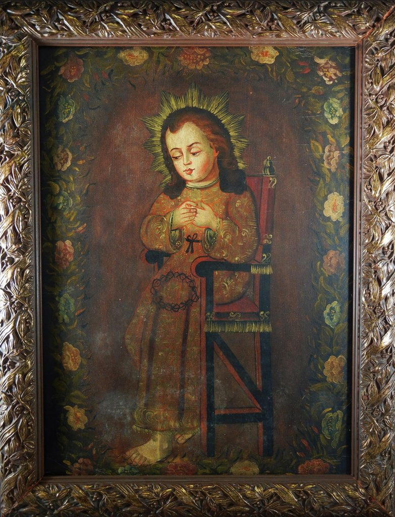 Detail of Roman Catholic icon of Christ as a Boy by Anonymous