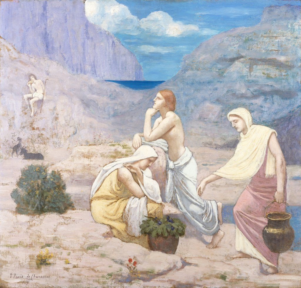 Detail of The Shepherd's Song by Pierre Puvis de Chavannes