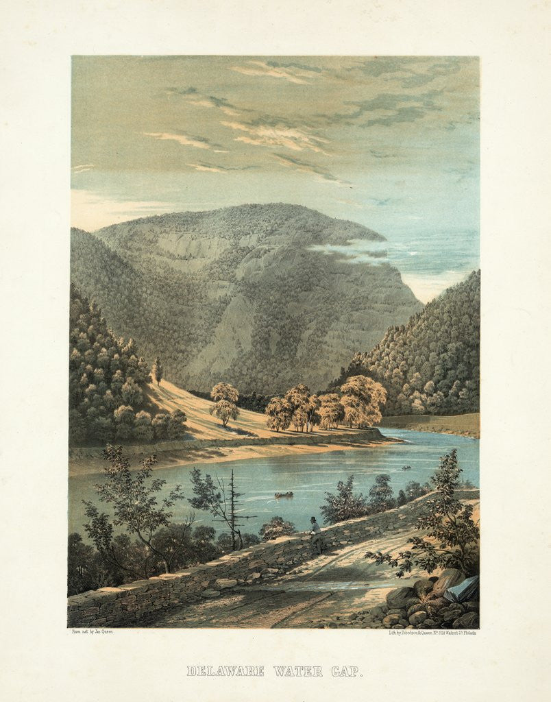 Detail of Delaware Water Gap by James Fuller Queen